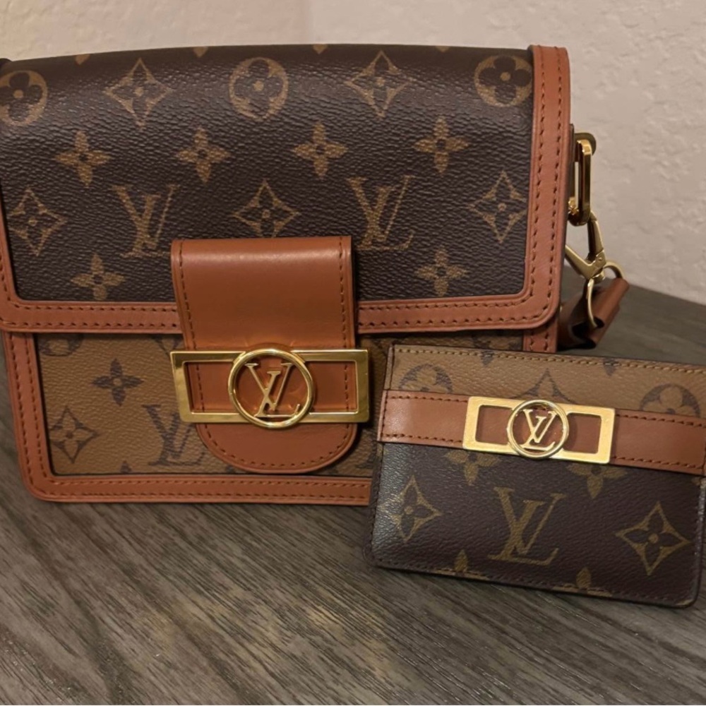 Louis Vuitton Dauphine mini  Crossbody Bag with Monogram Reverse Pattern